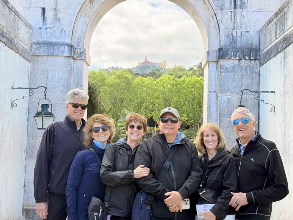 A cruise guest exploring Sintra in one of our tuk tuks โ just 45 minutes after leaving Lisbon port.