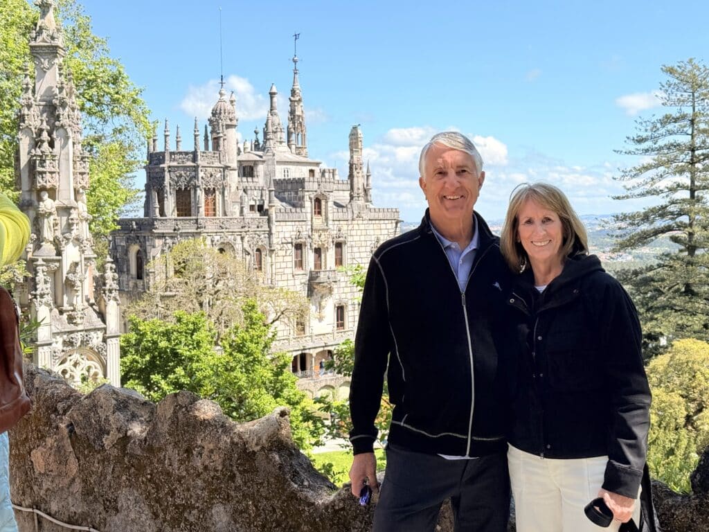 A cruise guest exploring Quinta da Regaleira in one of our tuk tuks โ just 45 minutes after leaving Lisbon port.