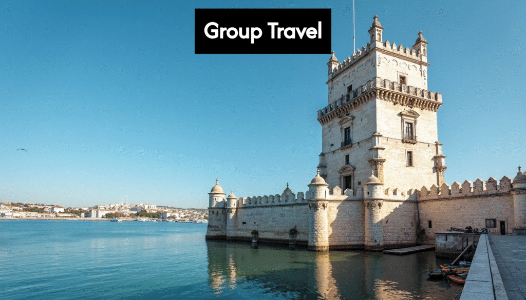 Belém Tower beside the Tagus River in Lisbon