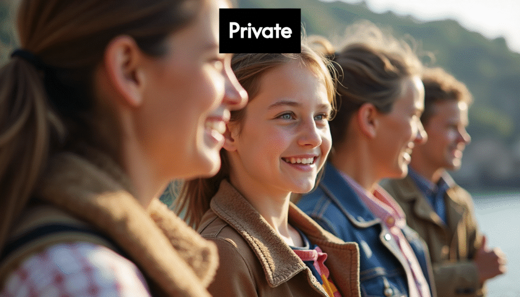 Diverse family enjoys private tour with local guide.